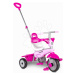 Tříkolka s vodicí tyčí Lollipop Pink SmarTrike s tlumičem a volnoběhem růžová od 10 měsíců