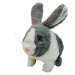 PLYŠÁKY - Interaktivní králík Ouško šedivý bez mrkvičky 24 cm