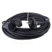Venkovní prodlužovací kabel 20 m / 1 zásuvka / černý / guma / 230 V / 2,5 mm2