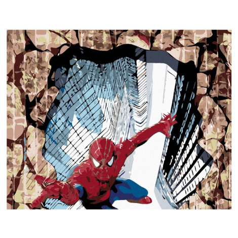 Malování podle čísel - SPIDERMAN 3D Rozměr: 80x100 cm, Rámování: bez rámu a bez vypnutí plátna