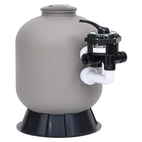 vidaXL Bazénová písková filtrace se 6polohovým ventilem šedá