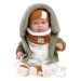 NEW BORN - realistická panenka miminko se zvuky a měkkým látkovým tělem - 44 cm