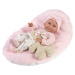 Llorens 73808 NEW BORN HOLČIČKA - realistická panenka miminko s celovinylovým tělem - 40 cm