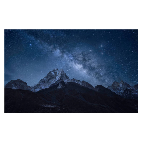 Plakát, Obraz - Milky way over Ama Dablam, Sagarmatha NP, Nepal, Weerakarn Satitniramai, 40 × 26