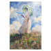 Obrazová reprodukce Woman with Parasol turned to the Left (1886), Claude Monet, 26.7 × 40 cm