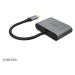 Akasa redukce USB Type C 2v1, HDMI, D-Sub, 18cm