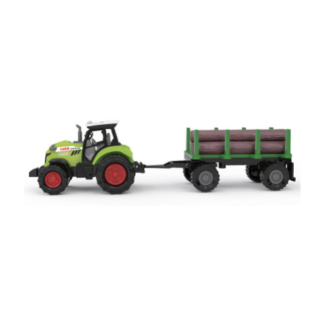FARM SERVICE - Traktor s valníkem na dřevo 1:43 se zvukem a světlem Sparkys