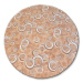 Dywany Lusczow Kulatý koberec DROPS Bubbles béžový