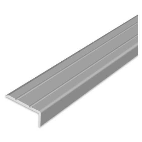 Schodová hrana samolepící - Stříbrná 24,5x10 mm 0,9 m