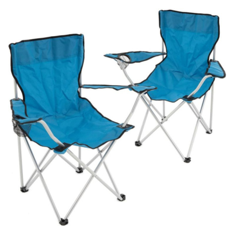 Divero 68315 Set skládacích židlí - 2 ks, modrá