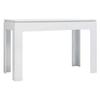 Jídelní stůl bílý s vysokým leskem 120 × 60 × 76 cm dřevotříska