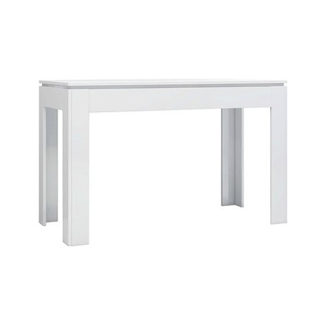 Jídelní stůl bílý s vysokým leskem 120 × 60 × 76 cm dřevotříska SHUMEE