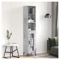 vidaXL Skříň highboard betonově šedá 34,5x34x180 cm kompozitní dřevo