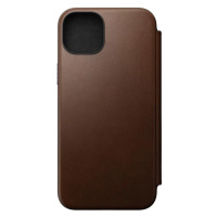 Pouzdro Nomad Modern Leather Folio, brown - iPhone 15 Plus (NM01625285)