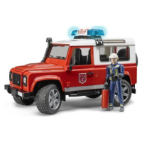 Bruder 02596 Hasičské auto Land Rover s figurkou hasiče