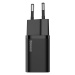 Baseus Super Si rychlonabíječka 1C 25W 3A EU s kabelem USB-C / USB-C 1m Black