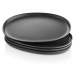 Oválný talíř Nordic Kitchen 31 cm, set 4ks, černý - Eva Solo
