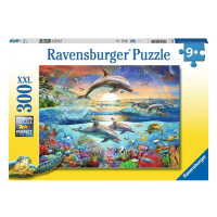 Ravensburger 12895 puzzle ráj delfínů 300 xxl dílků