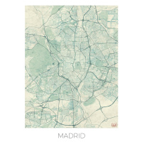 Mapa Madrid, Hubert Roguski, (30 x 40 cm)