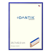 DANTIK rámeček 29,7 × 42, EVOQUE modrý plexi čiré