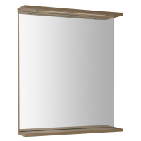 Aqualine KORIN STRIP zrcadlo s LED osvětlením 60x70x12cm, dub platin