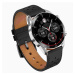 Garett Smartwatch V10 Silver-black leather