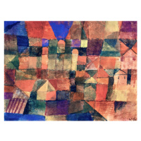 Obrazová reprodukce City with Three Domes, Paul Klee, 40 × 30 cm