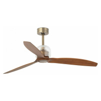 FARO 33398D DECO FAN M, zlatá/dřevo, stropní LED ventilátor s DC motorem - FARO