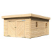 Dřevěná garáž KARIBU 68284 40 mm natur LG1888