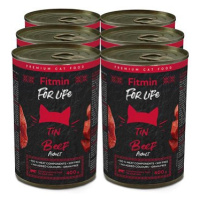 Fitmin for Life Hovězí konzerva pro dospělé kočky 6 × 400 g