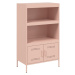 vidaXL Skříň highboard růžová 68 x 39 x 113 cm ocel