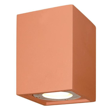 ACA Lighting venkovní hranaté stropní svítidlo beton IP65 GU10, terakota