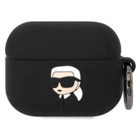 Karl Lagerfeld 3D Logo NFT Karl Head Silikonové Pouzdro pro Airpods Pro Black