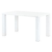 Jídelní stůl SEBASTIAN bílá vysoký lesk, 135x80 cm