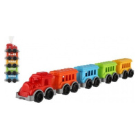Lokomotiva/Vlak + 4 vagony plast v síťce 5x24x10cm