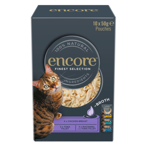 Encore Cat Pouch ve vývaru 10 x 50 g - Finest Selection (3 druhy)