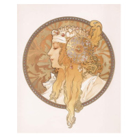 Obrazová reprodukce Byzantine head of a blond maiden, Mucha, Alphonse Marie, 30x40 cm