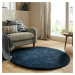 Flair Rugs koberce Kusový koberec Shaggy Teddy Navy kruh - 133x133 (průměr) kruh cm