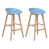 Sada dvou barových stoliček světle modrá MICCO, 136657