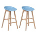 Sada dvou barových stoliček světle modrá MICCO, 136657