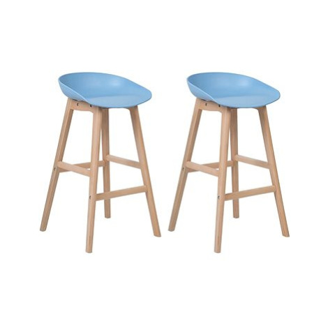 Sada dvou barových stoliček světle modrá MICCO, 136657 BELIANI