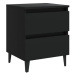 SHUMEE Noční stolek černý 40 × 35 × 50 cm dřevotříska, 805871