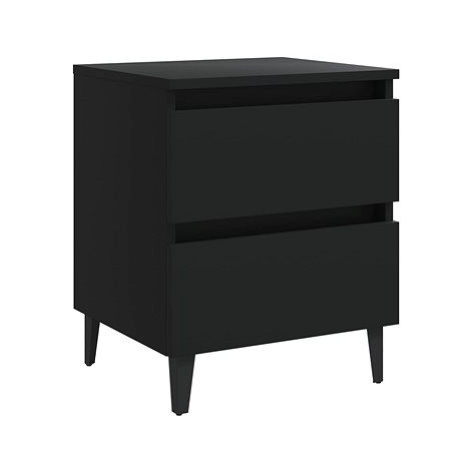 SHUMEE Noční stolek černý 40 × 35 × 50 cm dřevotříska, 805871