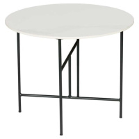 Bílý konferenční stůl s porcelánovou deskou WOOOD Vida, ⌀ 60 cm