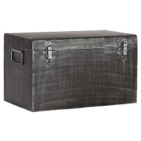 Černý kovový úložný box LABEL51, délka 50 cm