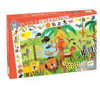 Vyhledávací puzzle s plakátem - Jungle - 35 ks