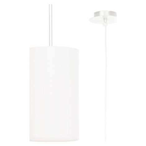 Bílé závěsné svítidlo s textilním stínidlem ø 15 cm Volta – Nice Lamps