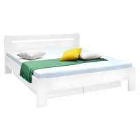 Masivní postel Maribo 2, 160x200, vč. roštu, bez matrace, bílá