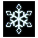 DecoLED LED světelný motiv VO vločka, ledově bílá, pr. 60 cm