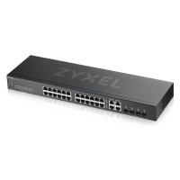 Zyxel GS1920-24V2 28-port Gigabit WebManaged Switch, 24x gigabit RJ45, 4x gigabit RJ45/SFP, fanl